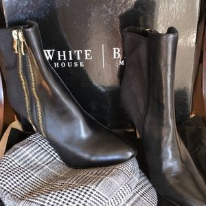 White House/Black Market, black booties size 7.5